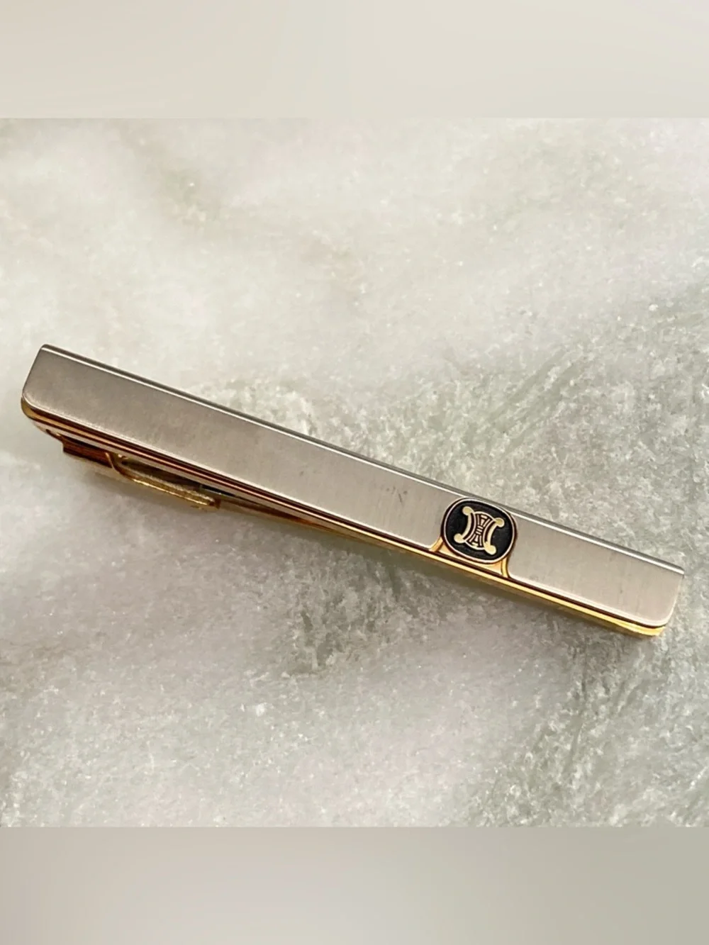 Celine Cuff Links + Tie Clip Set Vintage - Picture 2 of 6